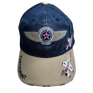 Wings Over Houston Airshow Participant Cap Adjustable Thunderbirds Denim Hat OS